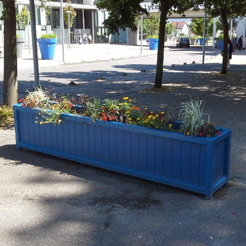 Jardinière 400.09 - Mobilier de fleurissement Kultura en acier galvanisé et personnalisable_0