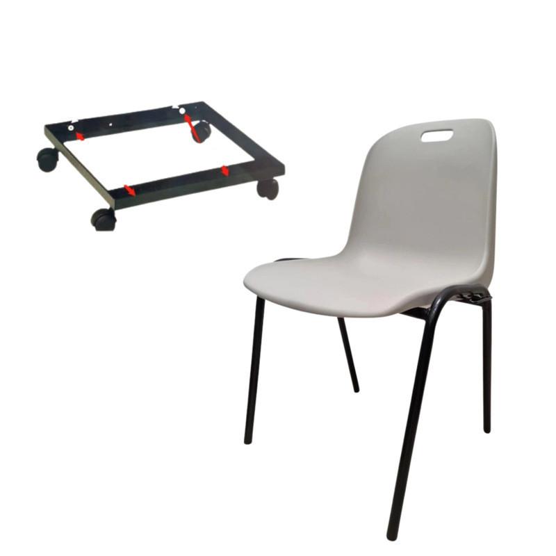 LOT DE 60 CHAISES EMPILABLES EMMA + 4 CHARIOTS_0