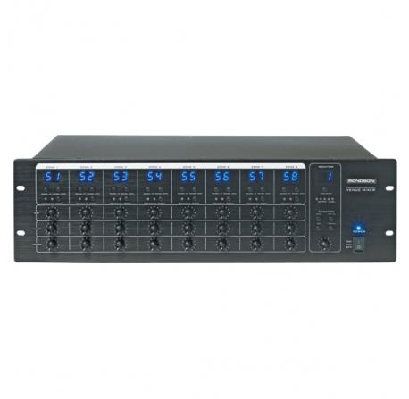 Matrice Audio Numérique 8 Canaux T-8000 Rondson - Extensible à 40 zones - Affichage numérique LCD_0