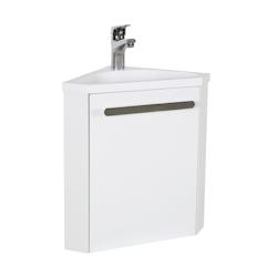 MOB-IN Meuble lave-mains SKINO blanc + robinet chromé - 3760232700976_0