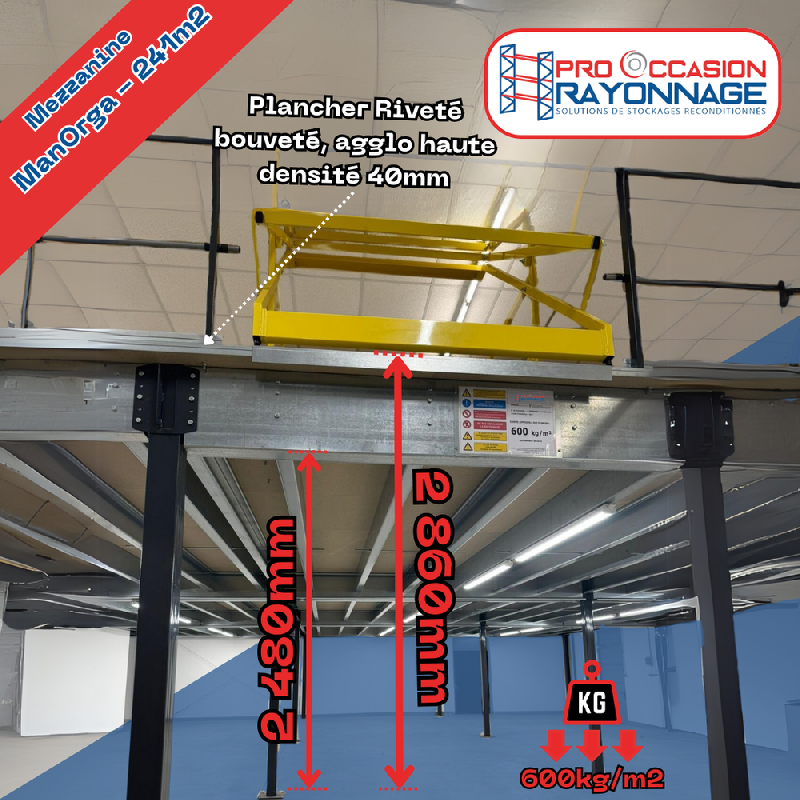 Mezzanine industrielle - 241m² à prix réduit - ManOrga_0