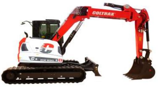 Mini-pelle 9.4t - Coltrax CX95CD - Yanmar 4TNV98 53.7 kW - 9.420 kg avec chenilles en fer_0