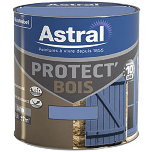 PEINTURE PROTECTRICE BOIS SATINÉE TEINTE BLEU PROVENCE