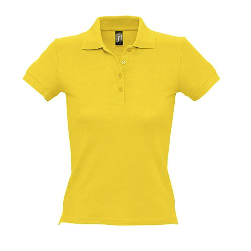 POLO PERSONNALISABLE FEMME EN COTON MAILLE PIQUÉE 210 JAUNE