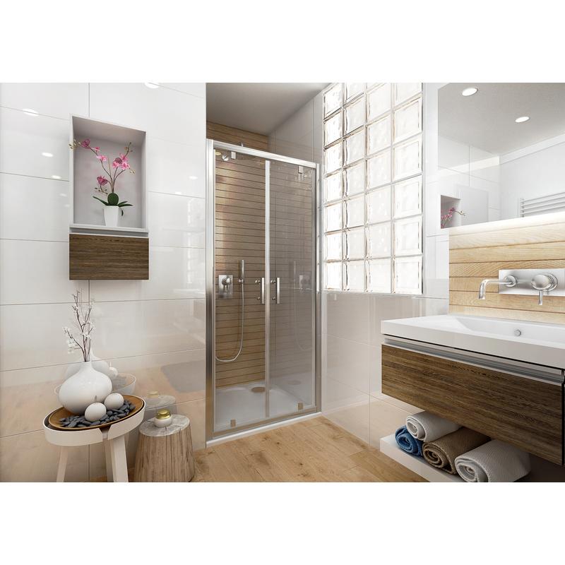 Porte De Douche Ancoswing 2 Battants 80x190cm Verre Securite 5mm