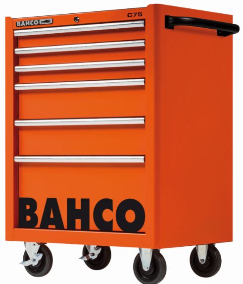 Servante classique C75 - Orange - 6 tiroirs - 986 x 501 x 763 mm - Système Lock&Go - Modèle 1475K6_0