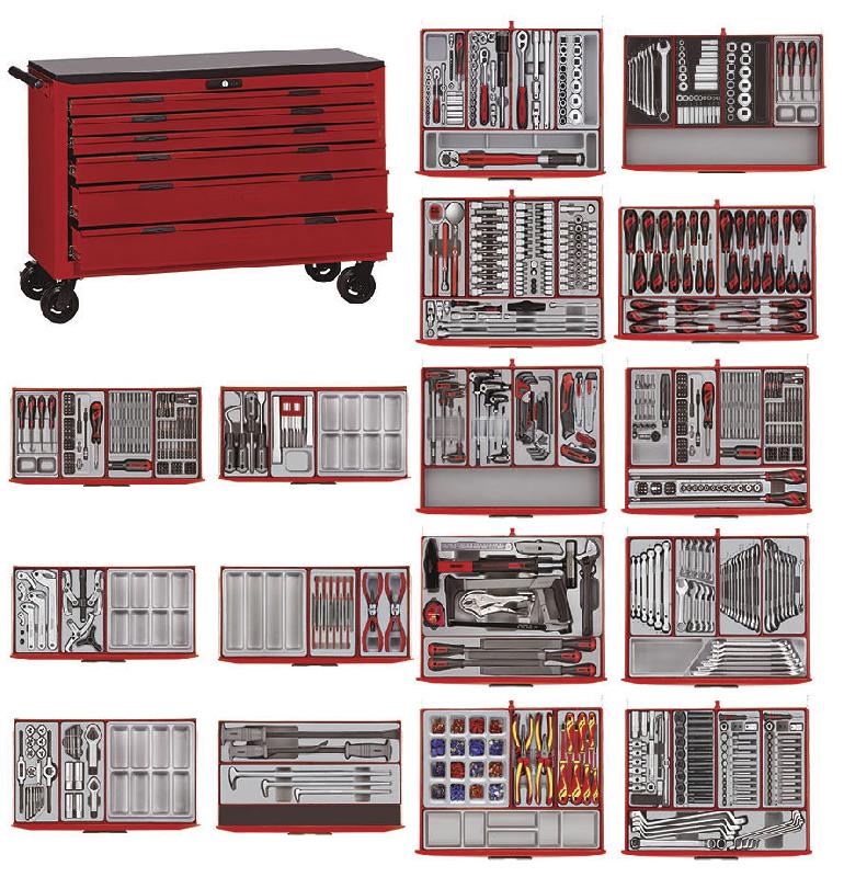 Servante rouge mega master set 6 tiroirs Teng Tools TCMM1011LN_0
