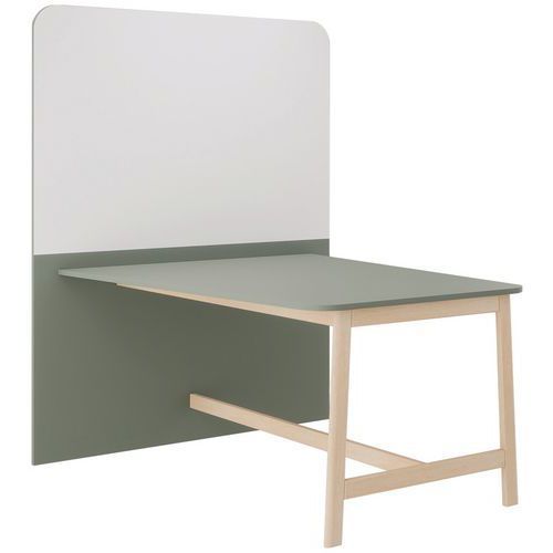 STATION DE TRAVAIL BLOIS 160X120 CM VERT EUCALYPTUS - ENOND MOBILIER