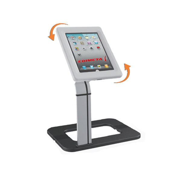 SUPPORT TABLETTE DIGITALE DE COMPTOIR AVEC UNE BASE ALU ET SON ANTIVOL