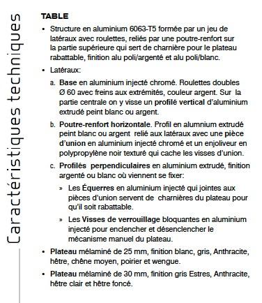 Table de réunion NET, plateau abattant avec retour - Mobel Linea - Alu, Chêne moyen , Gauche_0