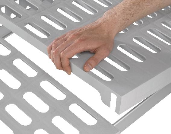 TABLETTE AJOURÉE NORME 12 - 1000X400 MM - MANUTAN COLLECTIVITÉS