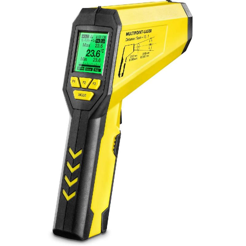 Thermomètre infrarouge TP10 à laser multipoints - TROTEC - 3510003046_0