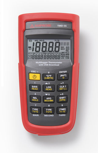 THERMOMÈTRE ENREGISTREUR (USB) DOUBLE VOIE THERMOCOUPLE TYPE  K,J,T,R/S,N,E