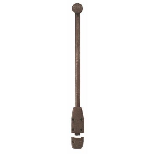 VERROU EN APPLIQUE - À COULISSE - ÉPOXY NOIR - 400MM - BOUTON FONTE BRICOZOR
