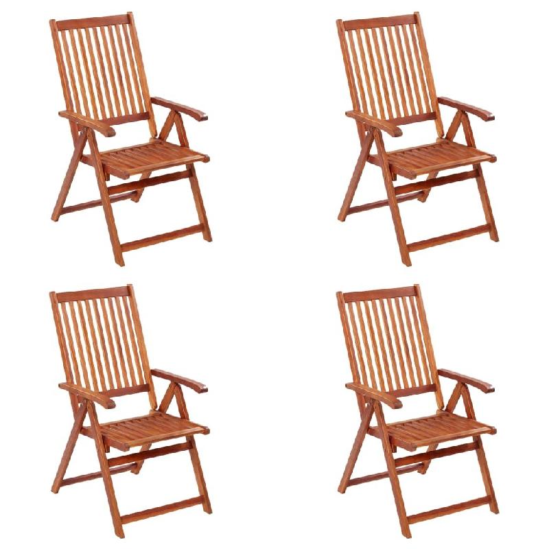 VidaXL Chaises Pliables De Jardin Lot De 4 Bois D Acacia Solide - 3065515_0