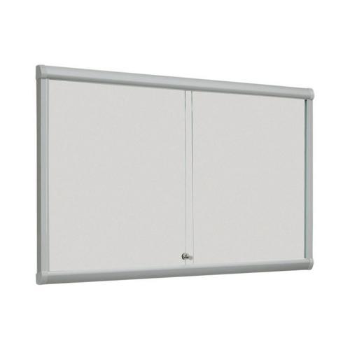 VITRINE D'INTÉRIEUR PORTES COULISSANTES LEADER - FOND ALUMINIUM - PORTE EN VERRE DE SÉCURITÉ