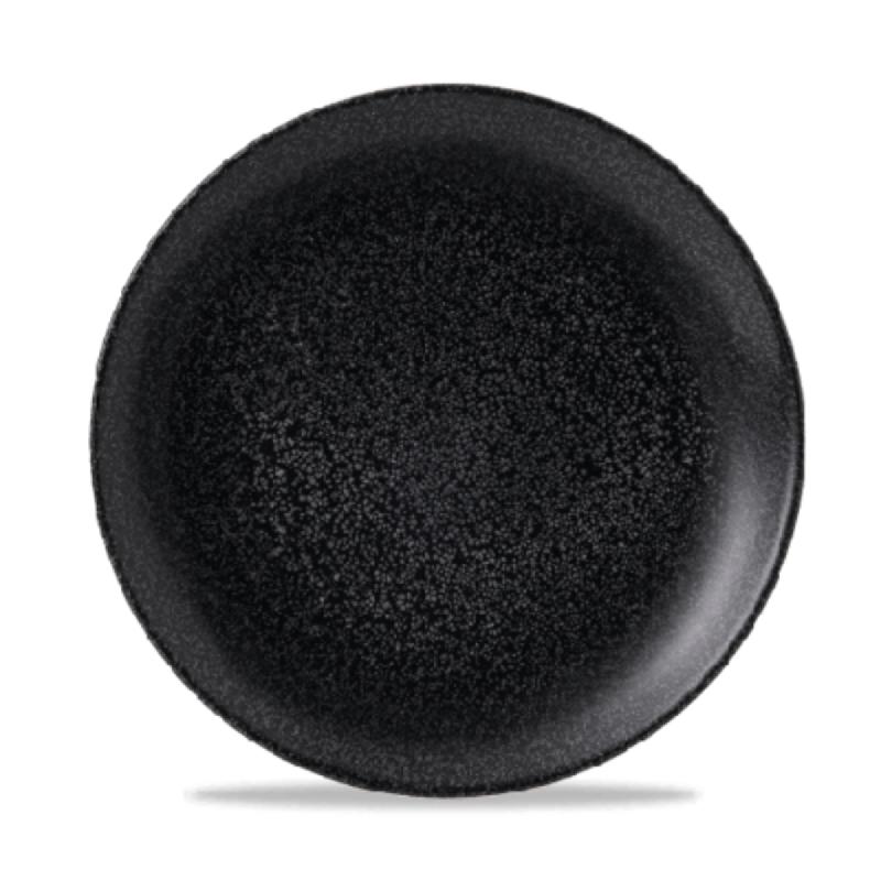 ASSIETTE PLATE ROND NOIR PORCELAINE Ø 21,7 CM EVO ORIGINS DUDSON