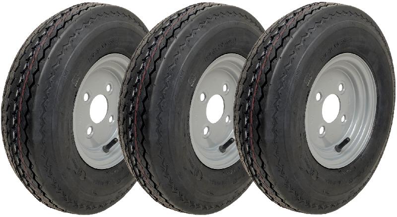 4.80/4.00-8 Roues de remorque Road Legal High Speed 6ply 100mm PCD Rim (Set of 3)_0