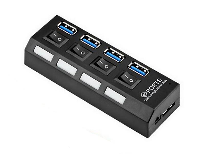 HUB USB 3.0 - 4 ports avec interrupteurs marche/arrêt - LogiLink - Compatibilité USB 3.0 standard et transfert jusqu'à 5 Gbit/s_0