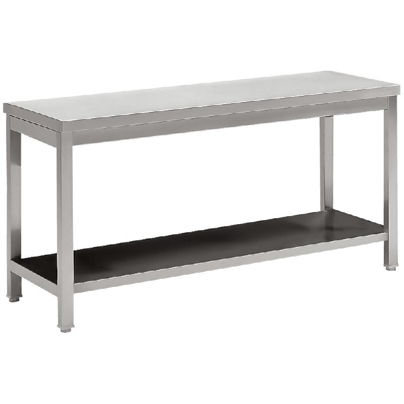 Table de travail ECO avec tablette inférieure - L 1400 mm_0