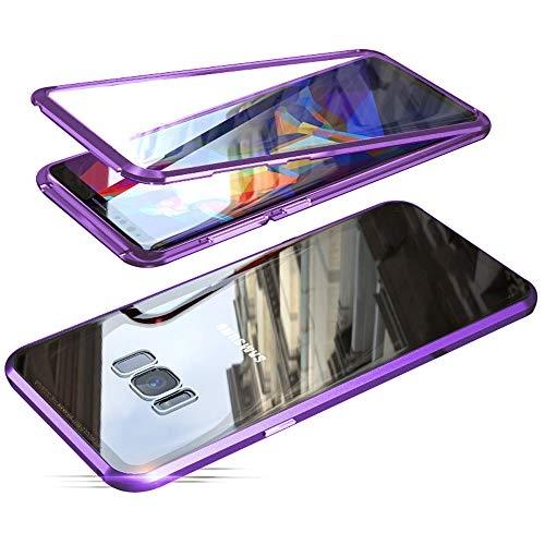 JONWELSY - Coque de protection magnétique en métal avec verre trempé pour Samsung Galaxy S_0
