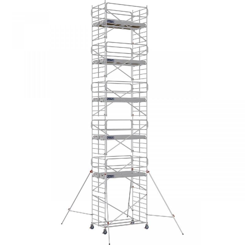 Échafaudage roulant aluminium DOCKER 150 version garde-corps EXMDS - Hauteur de travail : 12,90 m - DUARIB - 7225112_0