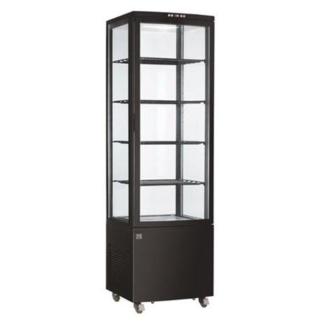 ARMOIRE VITRÉE 4 FACES GGC2270 NOIRE