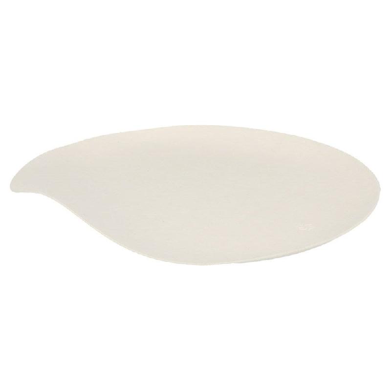 Assiette Feuille bagasse blanche 16,5x2,4cm - par 200_0