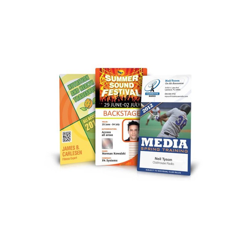 Badges PVC personnalisés 54x140mm - Answer Events System - Impression sublimation thermique 300 Dpi_0