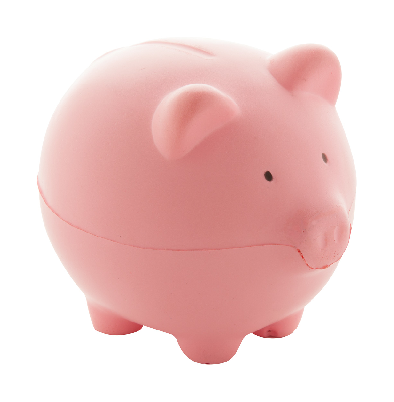 Balle antistress en forme de cochon - couleur rose - 34 gr_0