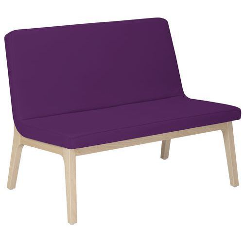 BANQUETTE ZELOS 2 PLACES SANS SURPIQÛRE HÊTRE PRUNE - MANUTAN EXPERT
