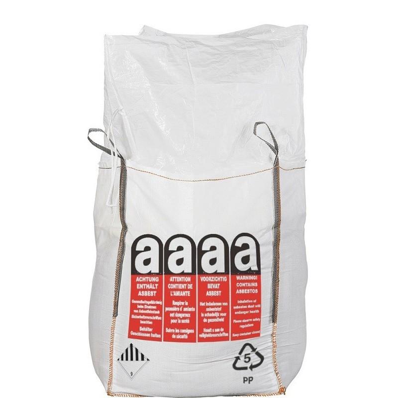 Big bag amiante 1m3 double liner - Jupe de fermeture, 1000 kg, normes européennes_0