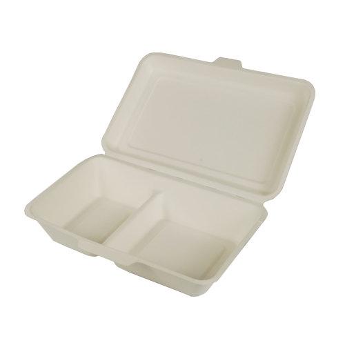BOÎTES REPAS PAPSTAR PURE 2 COMPARTIMENTS ; EN CANNE À SUCRE – 25 PIÈCES