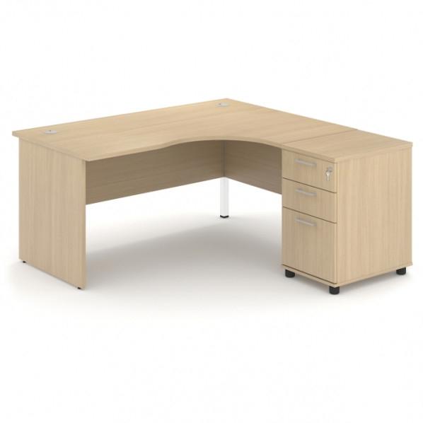 Bureau d'angle modulable en MDF mélaminé - modèle compact et durable - Rolléco_0