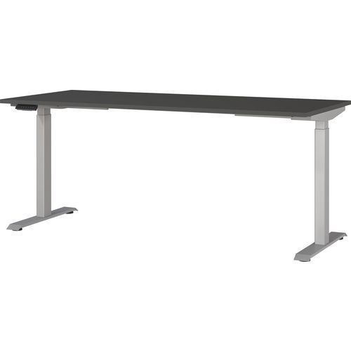 BUREAU RÉGLABLE ÉLECTRIQUE GW-JET - 180CM - GRAPHITE/ARGENT - GERMANIA