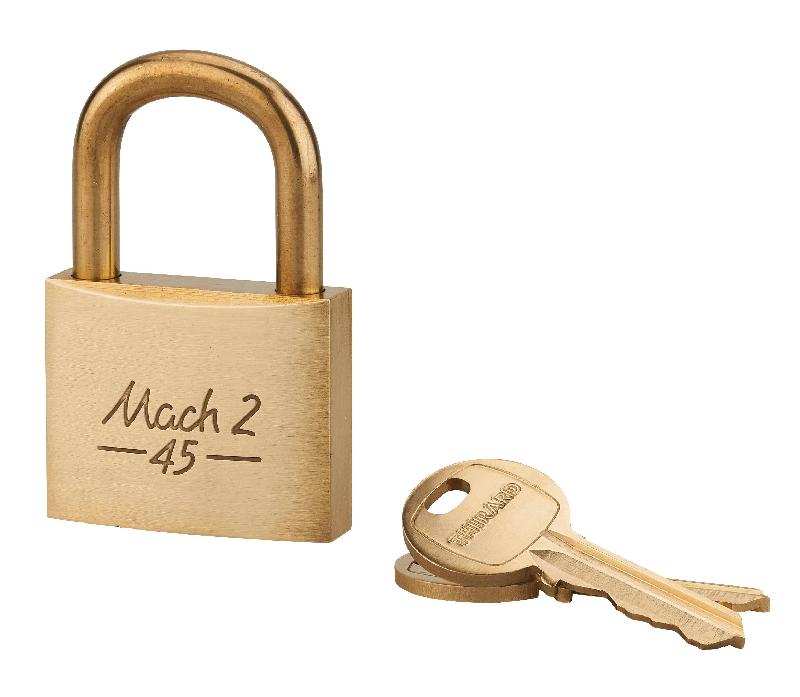 Cadenas à clé Mach 2 - 45 mm - Corps et anse en laiton, sécurité anti-corrosion - Thirard_0
