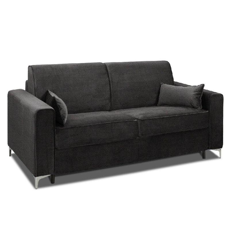 CANAPÉ CONVERTIBLE EXPRESS JACKSON MATELAS 160CM COMFORT BULTEX® 12CM SOMMIER LATTES POLYURÉTHANE MARRON_0