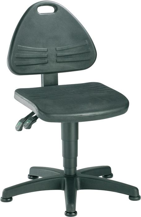 Chaise atelier pivotante ISITEC - mousse intégrale noire 430-600 mm - patins antidérapants BIMOS_0