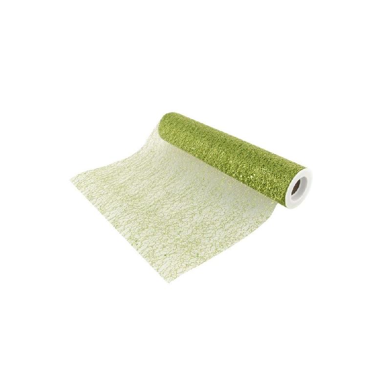Chemin de table glitter vert 30cm x 5m_0