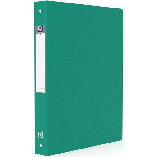 CLASSEUR OXFORD MEMPHIS A4 DOS 40MM 4 ANNEAUX POLYPRO - VERT