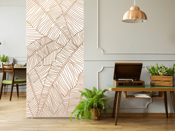 Cloison amovible en aluminium et toile tendue - végétal - sur mesure - Tisalia_0