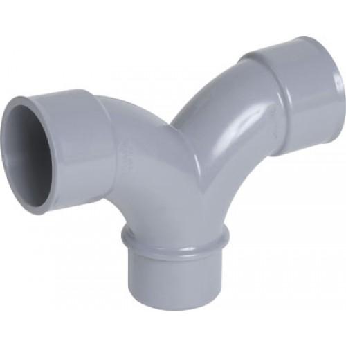 COUDE PVC DOUBLE À 87°30 MÂLE / FEMELLE Ø 40 - OH8 NICOLL