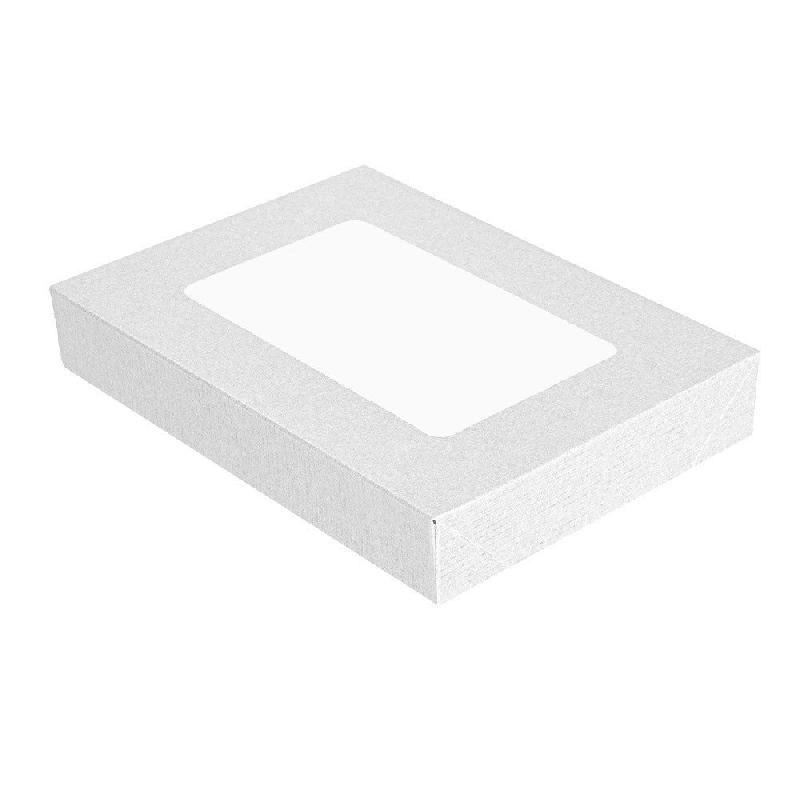 Couvercle av/fenêtre pour barquette sandwich The Pack 11x15x2cm blanc - par 200_0