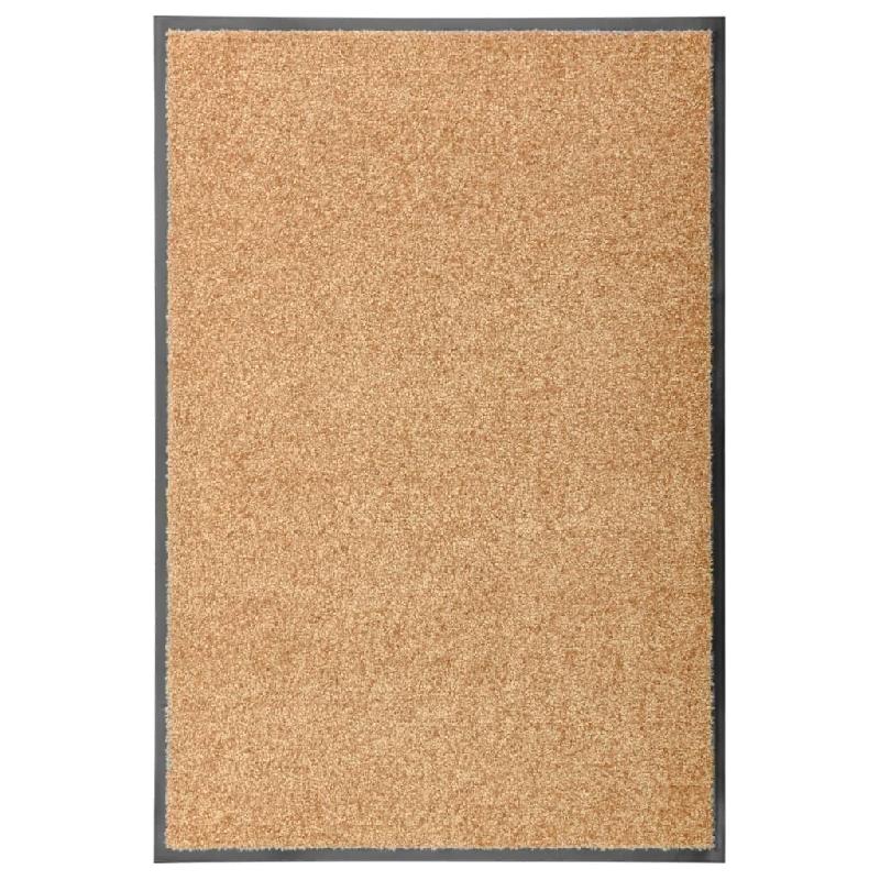 Décoshop26 - Paillasson lavable 60 x 90 cm PVC antidérapant et polyamide crème DEC040609 - beige 3000265020628_0