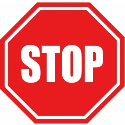 DISQUE D'INTERDICTION ROUGE - DIAMÈTRE 300 MM - STOP NOVAP
