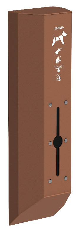 Distributeur de sacs canins ARKEA mural - Aspect Corten_0