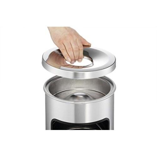 Durable 333223 Cendrier Sur Pied en Métal avec Couvercle Étouffoir Argent - 333223_0