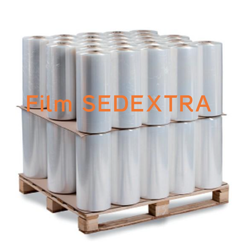 Film étirable machine en polyéthylène basse densité - Étirage jusqu'à	250%, 300%, 360% - SEDEXTRA_0