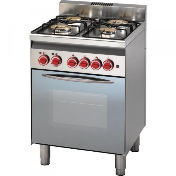 Fourneau 4 feux gaz sur four électrique à convection GN 2/3 60/60 CFGE/P_0