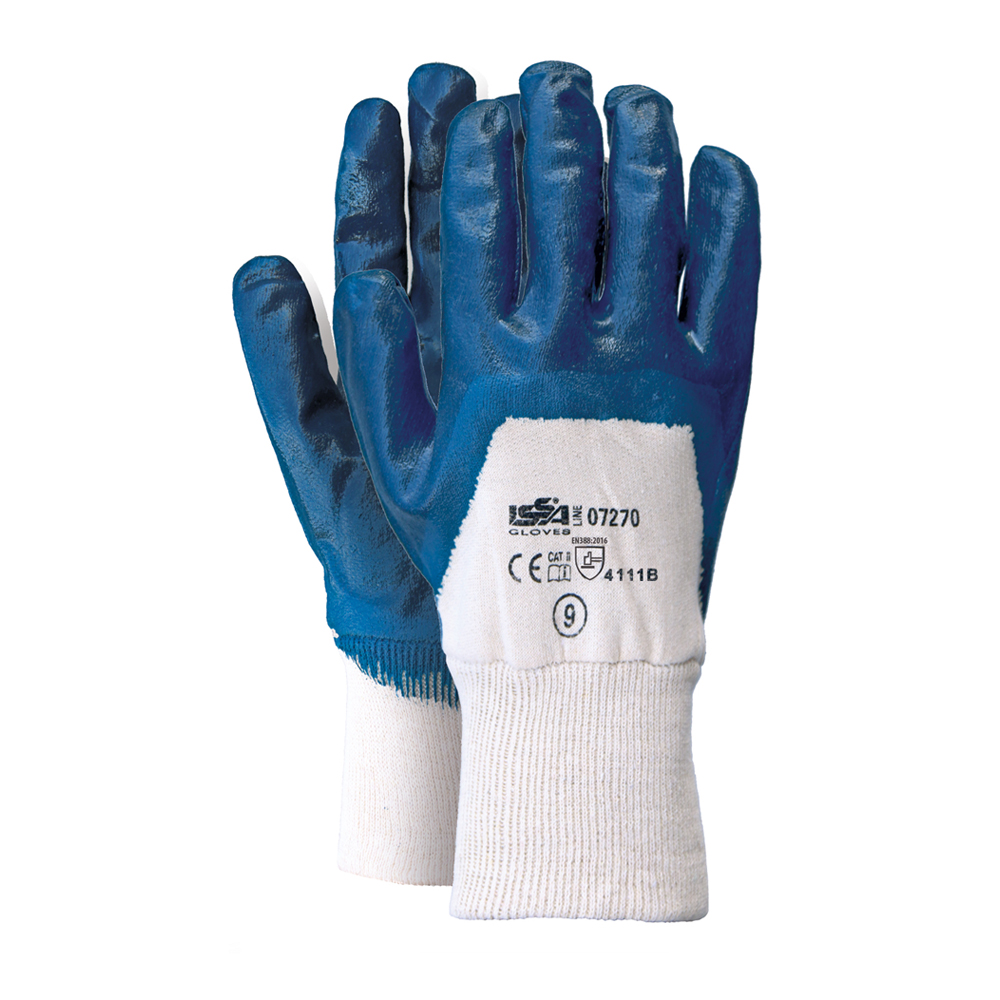 Gants de manutention - 07270 Gant tricoté en coton enduits 3/4 nitrile (4.1.1.1.B) - PMN40-T09 - Industrial Starter_0